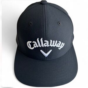 Men’s Callaway Black Golf Hat Adjustable Strapback NWT Clean Cap